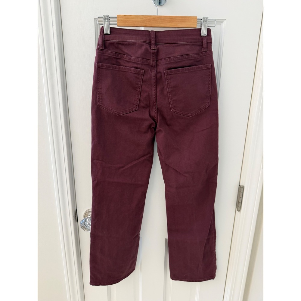 Quince Bella Stretch Straight Jeans Wine Tasting Burgundy Size 25 Cotton - Picture 4 of 8